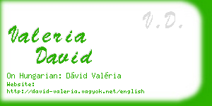 valeria david business card