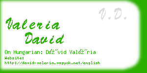 valeria david business card